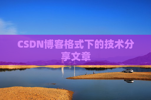 CSDN博客格式下的技术分享文章